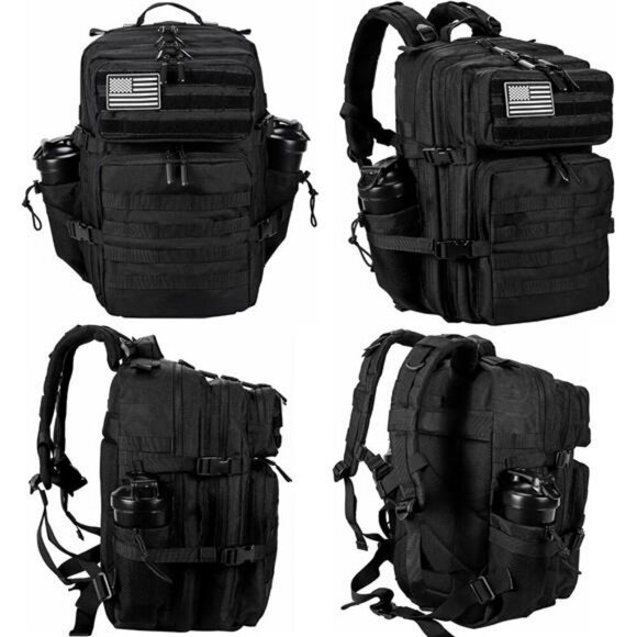 LHI Tactical Backpack 45L Military Molle Hiking Camping Survival Rucksack - Picture 3 of 7